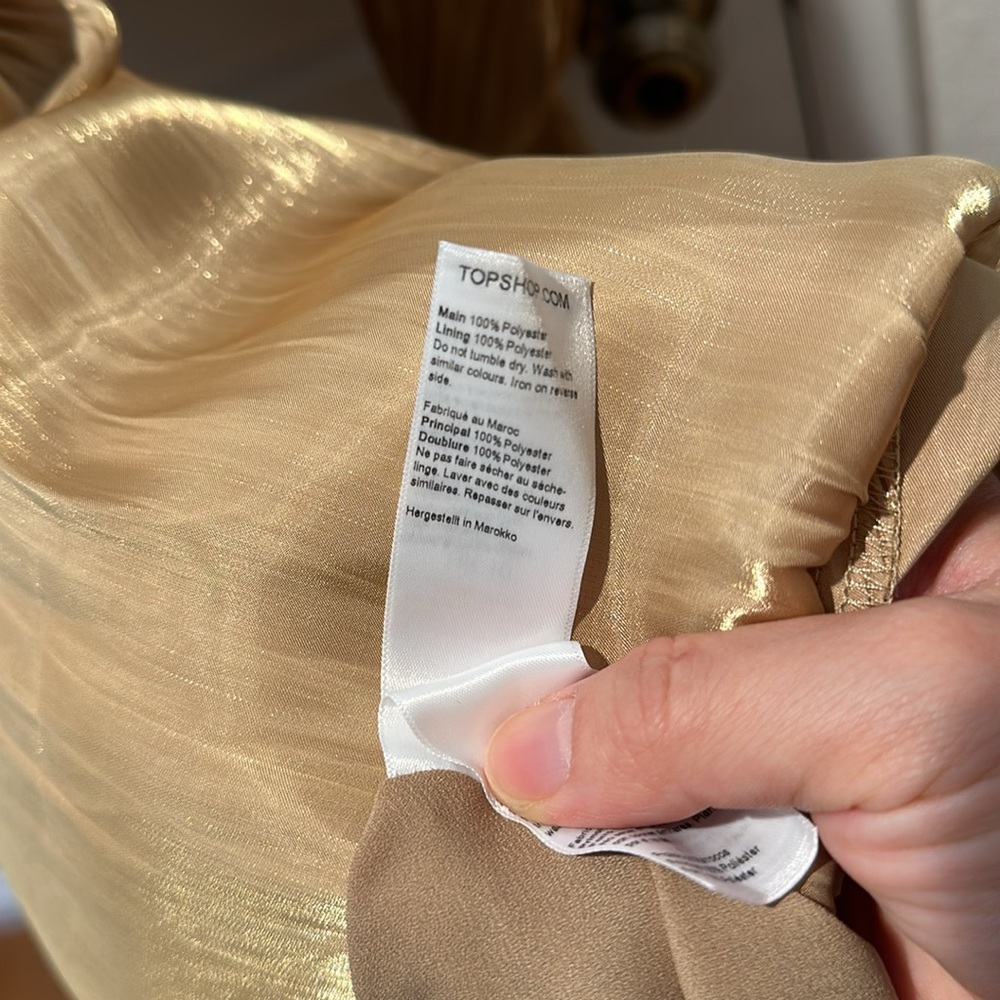 Topshop Gold Maxi Dress - Picture 5 of 6